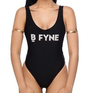 BFyne One Piece Swimsuit Black Size Small B Fyne Swimwear Summer Yacht $100